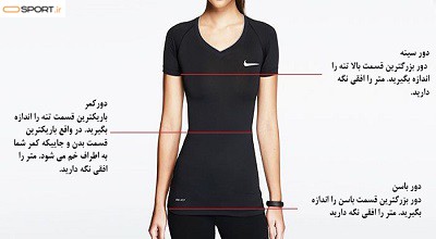 راهنمای خرید سایز لباس نایک (Nike)