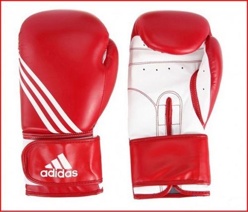 دستکش بوکس آدیداس سفید-قرمز adidas boxing glove redwhite adibt02