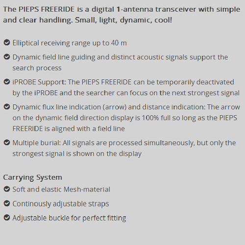 زنده یاب مدل Freeride pieps freeride