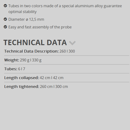 میل سونداژ300cm مدل Probe Alum pieps probe aluminium 300cm