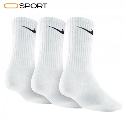 جوراب ساق بلند سبک نایک سفید nike 3ppk lightweight crew sock white nk sx4704 101 2